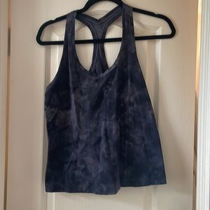 Lululemon cool Razerback diamond die tank top, black-gray, size 12